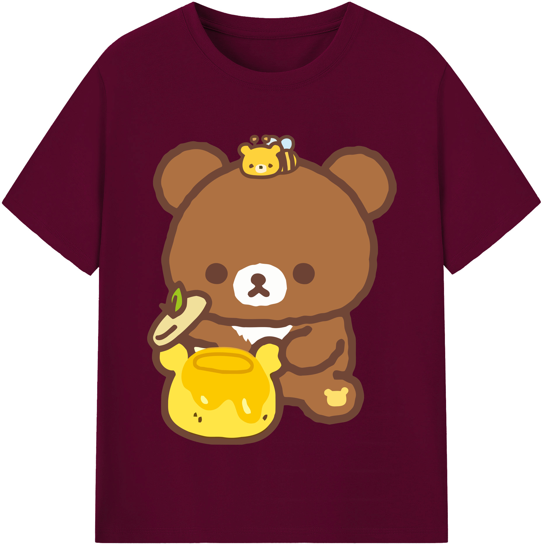 （画像用） リラックマ リラックマ キイロイトリ Rilakkuma Korilakkuma Kiiroitori レディースカジュアルプリントTシャツ（綿100％）